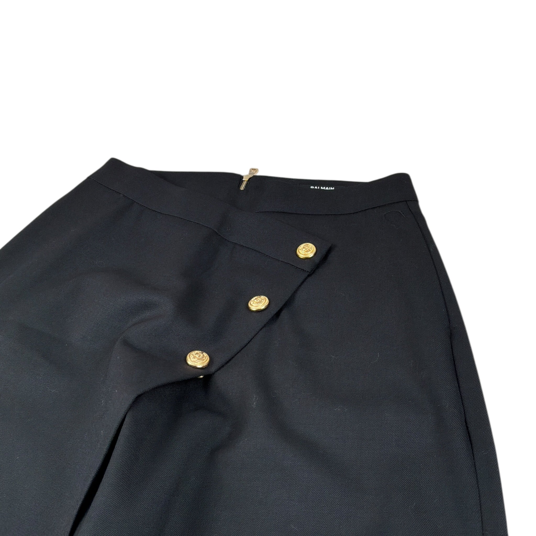 Balmain Pantalone tinta unita Elegante Nero per Bambina BX6B80 NERO BALMAIN 