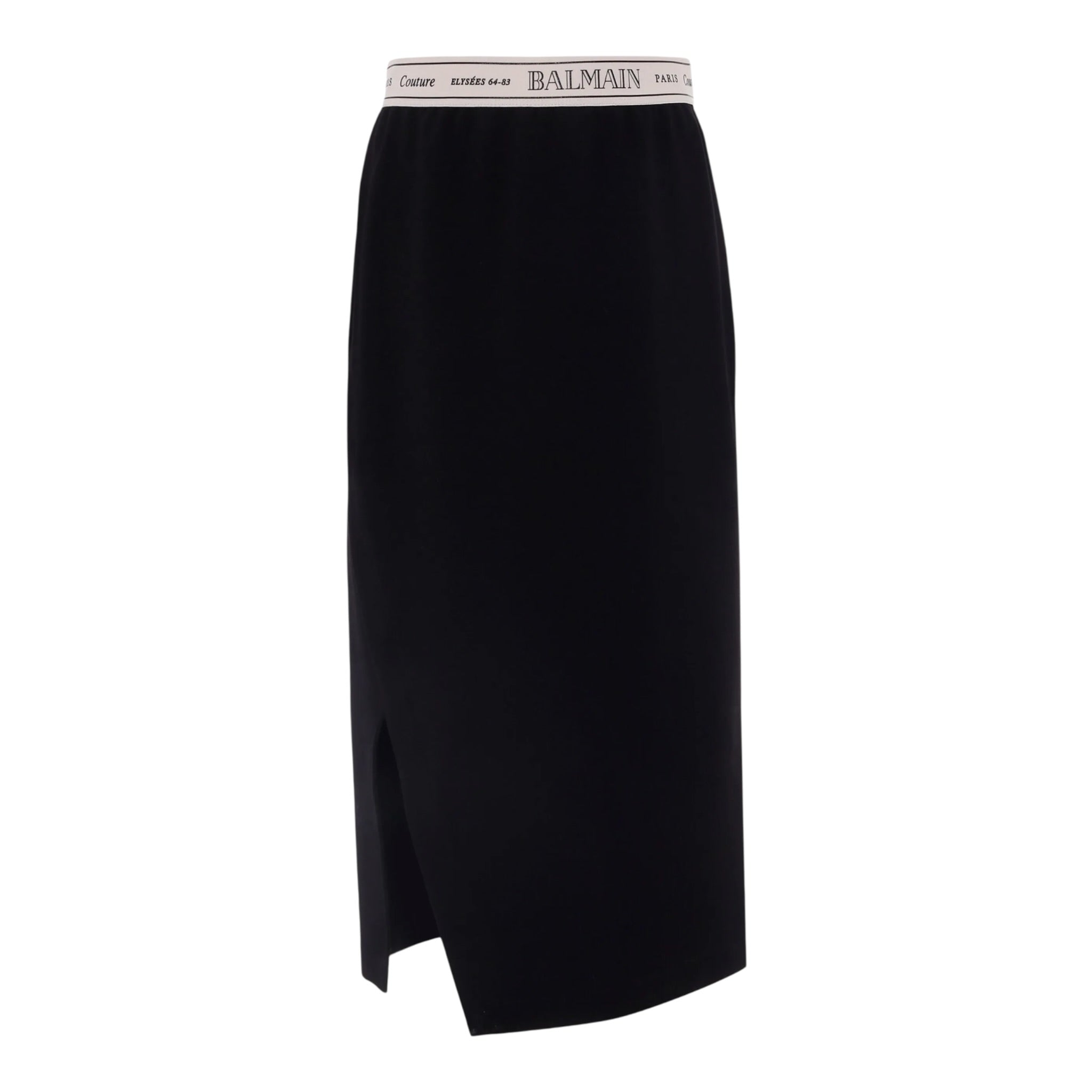 Balmain Gonna tinta unita con Elastico In Vita Logato Nero per Bambina BX7A34 NERO BALMAIN 
