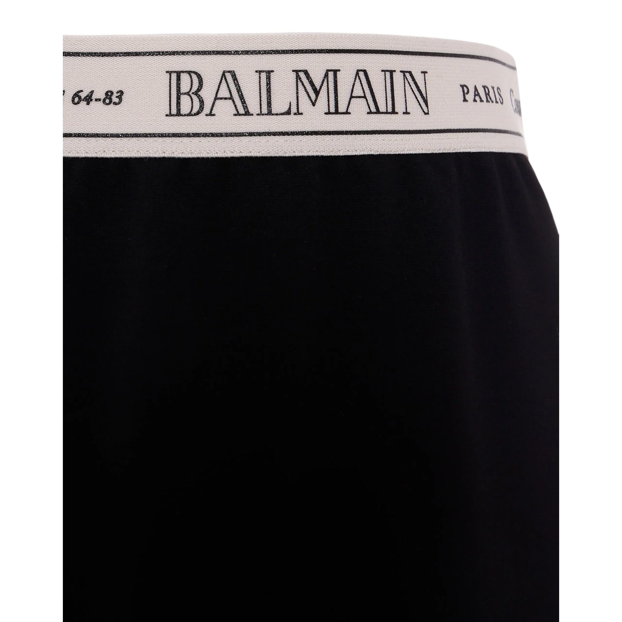 Balmain Gonna tinta unita con Elastico In Vita Logato Nero per Bambina BX7A34 NERO BALMAIN 
