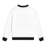 Balmain Felpa Chiusa Girocollo tinta unita con Stampa Bianco per Bambino L4JWKT BIANCO BALMAIN 