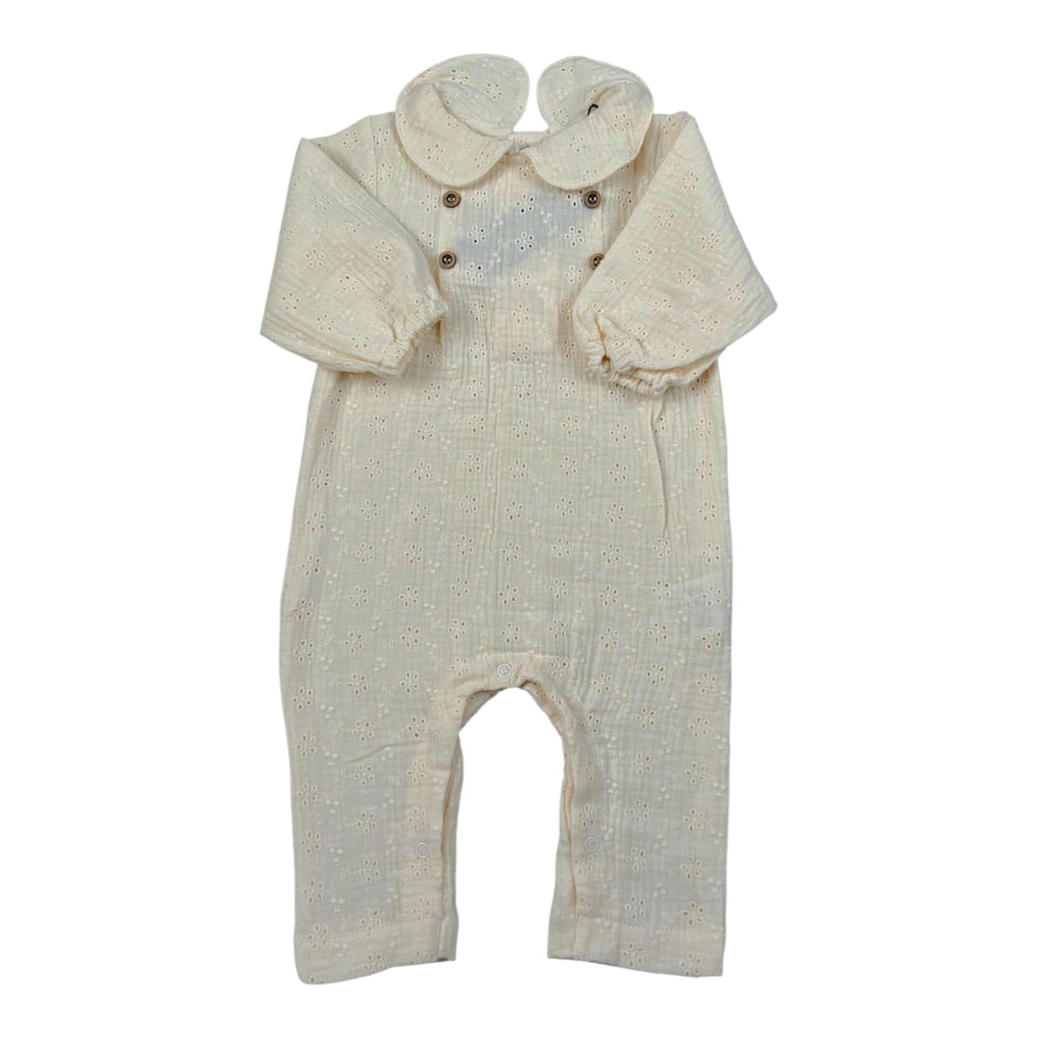Bamboom+Babies Tutina tinta unita Traforata Panna per Neonata 1020 PANNA BAMBOOM+BABIES 