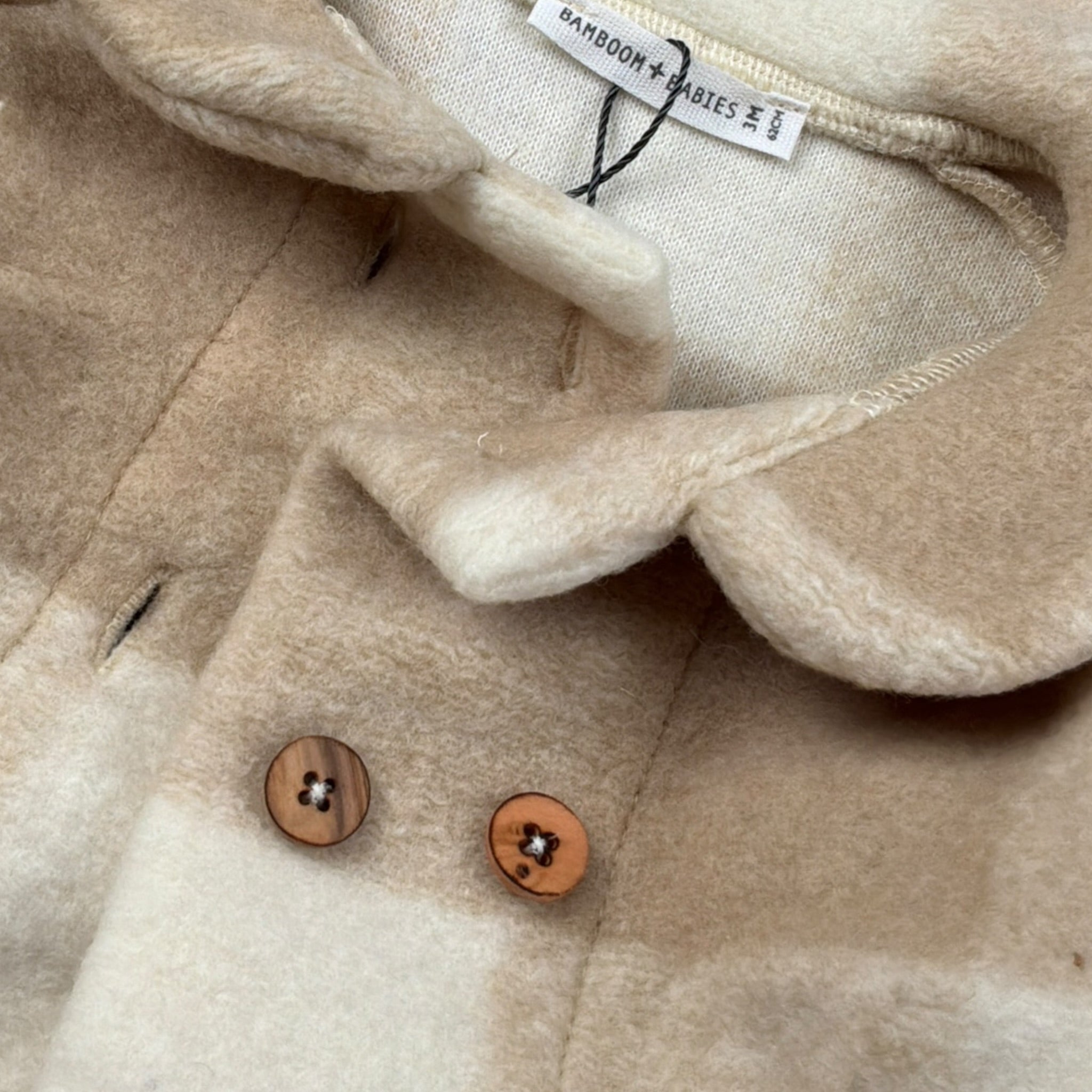 Bamboom+Babies Cappotto Bicolore con Bottoni Beige per Neonato 1039 BEIGE BAMBOOM+BABIES 