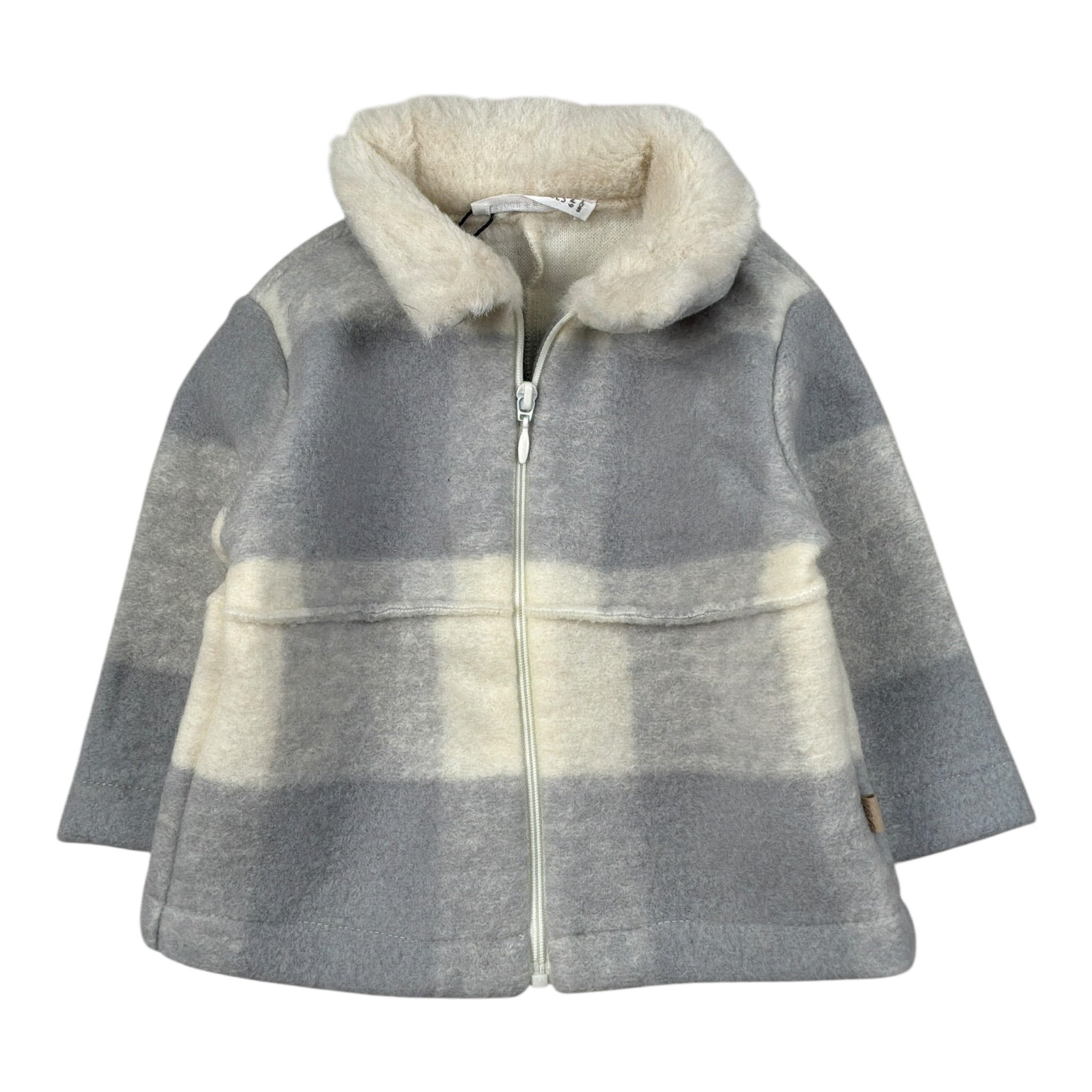 Bamboom+Babies Cappotto Bicolore con Zip Grigio/Bianco per Neonato 1065 GRIGIO/BIANCO BAMBOOM+BABIES 