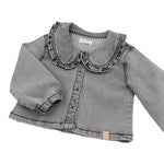 Bamboom+Babies Camicia Manica Lunga In Denim tinta unita Grigio per Neonata 1085 GRIGIO BAMBOOM+BABIES 