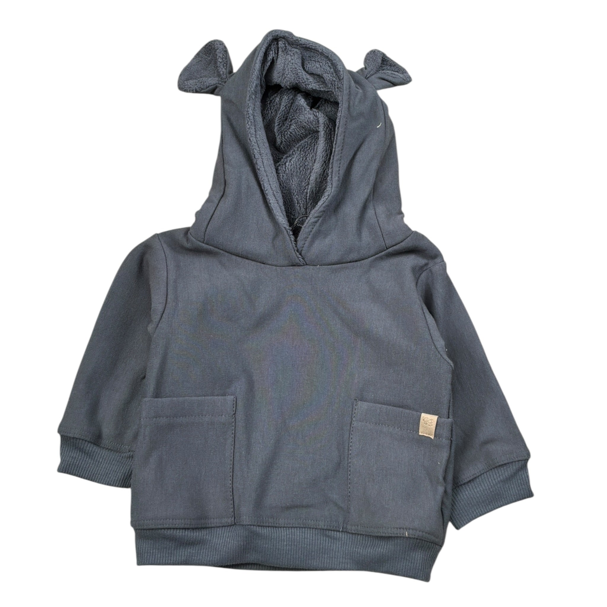 Bamboom+Babies Felpa tinta unita con Cappuccio Grigio per Neonato EEIIEEI GRIGIO BAMBOOM+BABIES 
