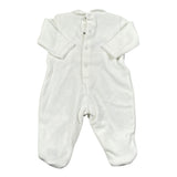 Barcellino Tutina tinta unita con Finto Gilet Bianco per Neonato 105102 BIANCO BARCELLINO 