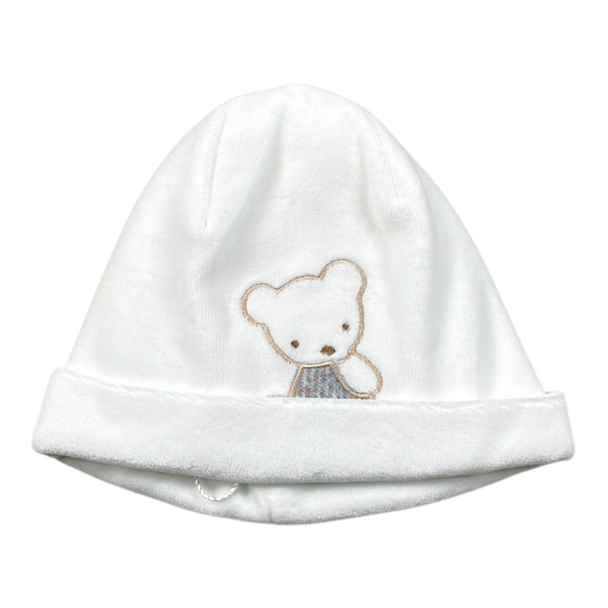 Barcellino Cappello tinta unita con Stampa Bianco/Beige per Neonato 105107 BAINCO/BEIGE BARCELLINO 
