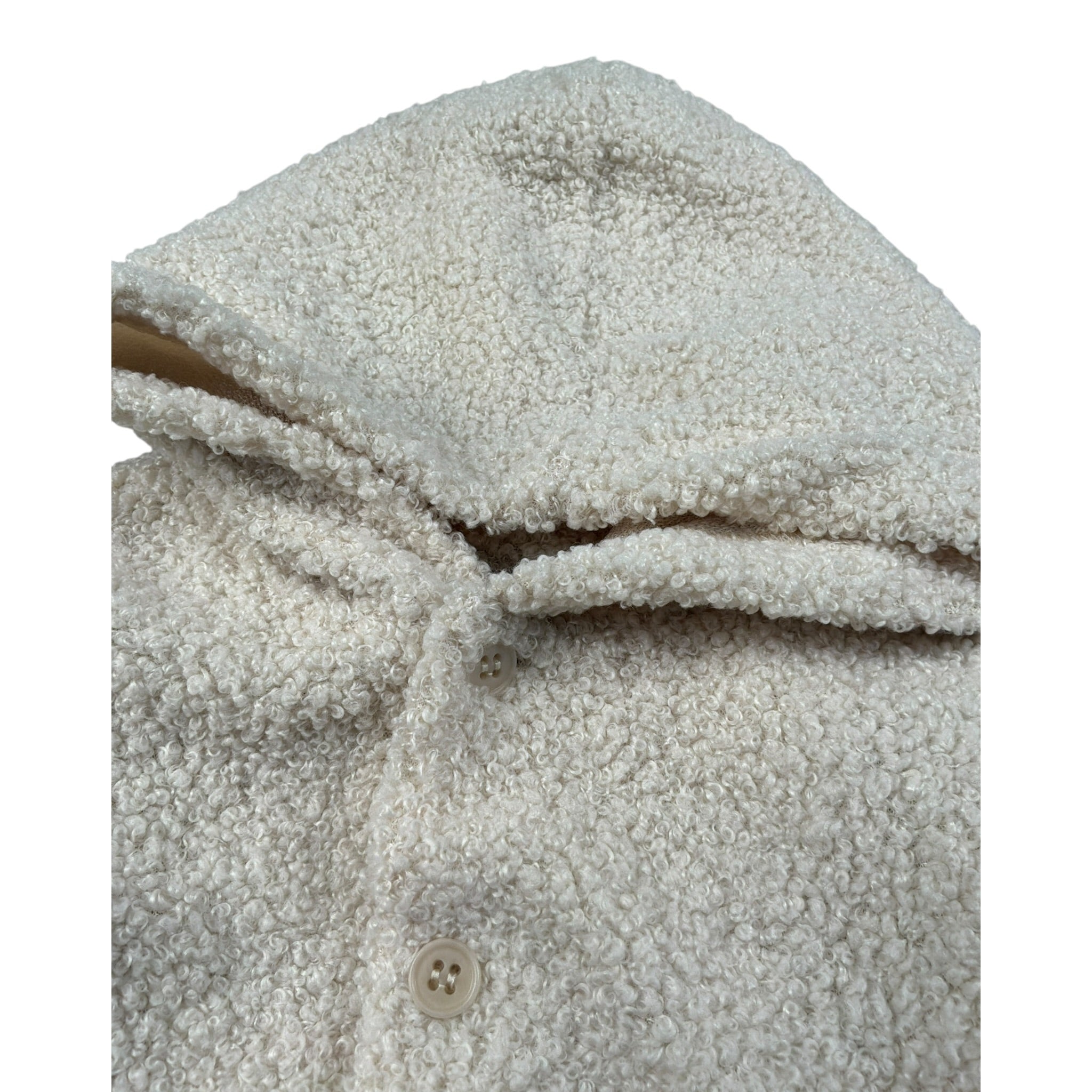 Barcellino Pelliccia Teddy tinta unita con Cappuccio Beige per Neonato 125114X BEIGE BARCELLINO 