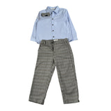 Barcellino Completo 3Pz Camicia-Pantalone-Gilet Azzurro per Neonato 125210X AZZURRO BARCELLINO 