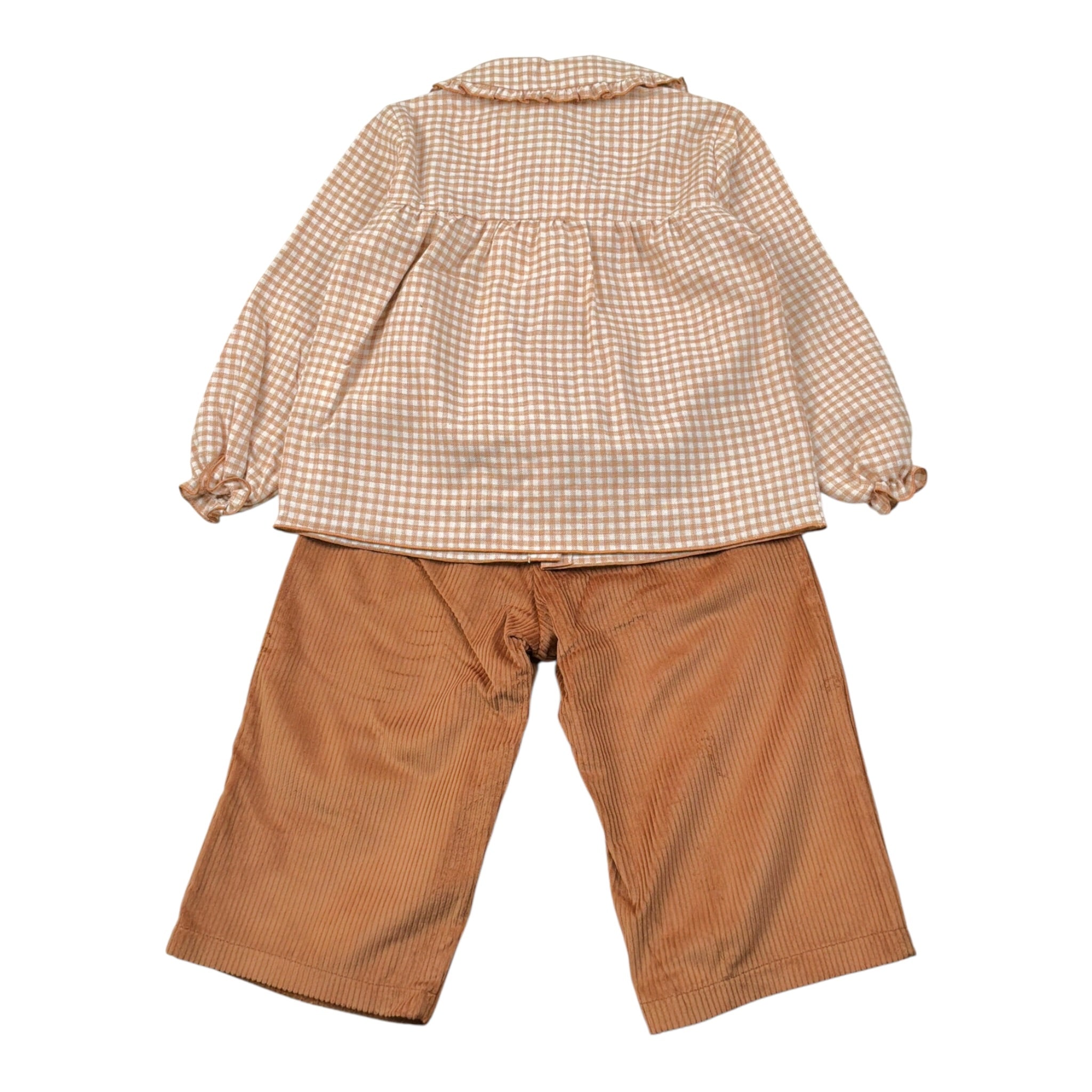 Barcellino Completo 2Pz Camicia-Pantalone Cammello per Neonata 125318N CAMMELLO BARCELLINO 