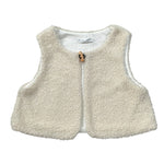 Barcellino Gilet Modello Teddy tinta unita Panna per Neonata 125319 PANNA BARCELLINO 