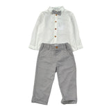 Barcellino Completo 3Pz Pantalone-Camicia-Papillons Bianco per Bambino 125410 BIANCO BARCELLINO 
