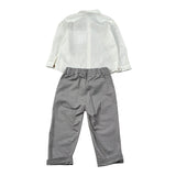 Barcellino Completo 3Pz Pantalone-Camicia-Papillons Bianco per Bambino 125410 BIANCO BARCELLINO 