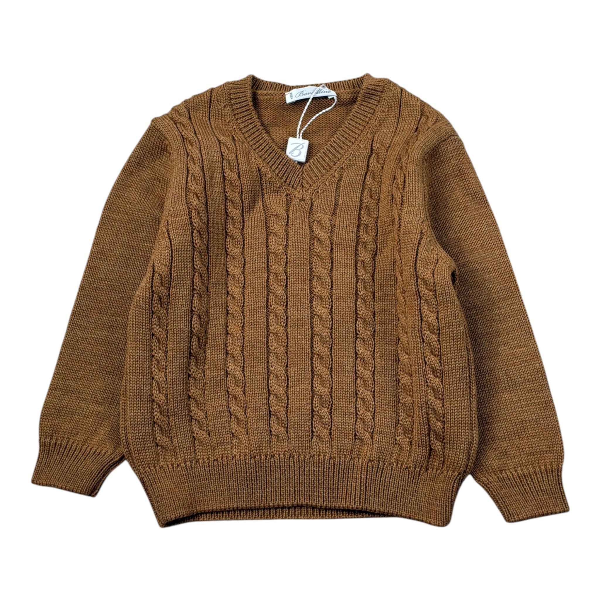 Barcellino Maglia tinta unita con Trecce Cammello per Bambino 125411J CAMMELLO BARCELLINO 