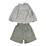 Barcellino Completo 2Pz Camicia-Shorts Verde per Neonata 125712 VERDE BARCELLINO 