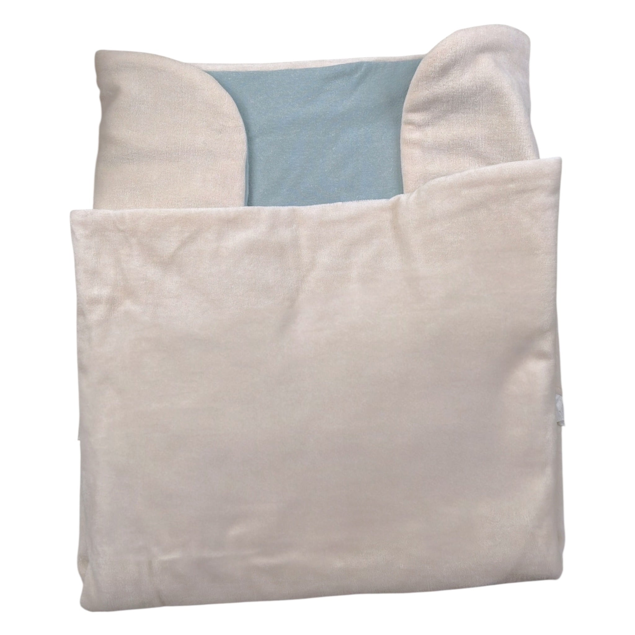 Barcellino Coperta Bicolore con Stampa Beige/Azzurro per Neonata 125908 BEIGE/AZZURRO BARCELLINO 