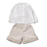 Barcellino Completo 2Pz Camicia-Shorts Bianco per Bambina 125920J BIANCO BARCELLINO 