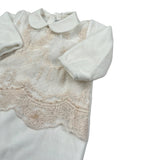 Barcellino Tutina Manica Lunga In Ciniglia Bianco per Neonata 126201 BIANCO BARCELLINO 