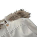 Barcellino Cappotto tinta unita con Cappuccio Panna per Bambina 126405J PANNA BARCELLINO 