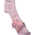 Barcellino Calze tinta unita con Fiocco Rosa per Neonata 1276FAI ROSA BARCELLINO 