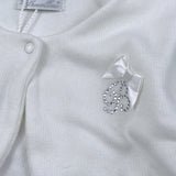 Barcellino Coprispalle tinta unita con Logo Bianco per Bambina 4533J BIANCO BARCELLINO 