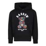 Barrow Kids Felpa Chiusa con Cappuccio tinta unita con Stampa Nero per Bambino F4BKJUHS059 NERO BARROW KIDS 
