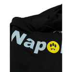 Barrow Kids Felpa Chiusa con Cappuccio tinta unita con Stampa Napoli Nero per Bambino F5BKJUHS095 NERO BARROW KIDS 
