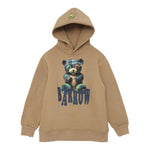 Barrow Kids Felpa Chiusa tinta unita con Cappuccio Cammello per Bambino F5BKJUHS2344 CAMMELLO BARROW KIDS 
