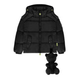 Barrow Kids Giubbino tinta unita con Zip E Cappuccio Nero per Bambina F5BKJUPF031X NERO BARROW KIDS 