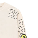 Barrow Kids Felpe Chiusa Girocollo tinta unita con Stampa Panna per Bambino F5BKJUSW053X PANNA BARROW KIDS 