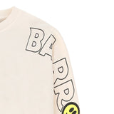 Barrow Kids Felpe Chiusa Girocollo tinta unita con Stampa Panna per Bambino F5BKJUSW053X PANNA BARROW KIDS 