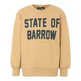 Barrow Kids Felpa Chiusa Girocollo tinta unita con Stampa Beige per Bambino F5BKJUSW076X BEIGE BARROW KIDS 