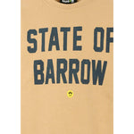 Barrow Kids Felpa Chiusa Girocollo tinta unita con Stampa Beige per Bambino F5BKJUSW076X BEIGE BARROW KIDS 