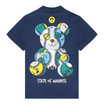 Barrow Kids T-Shirt Girocollo tinta unita con Stampa Blu per Bambino F5BKJUTH077 BLU BARROW KIDS 