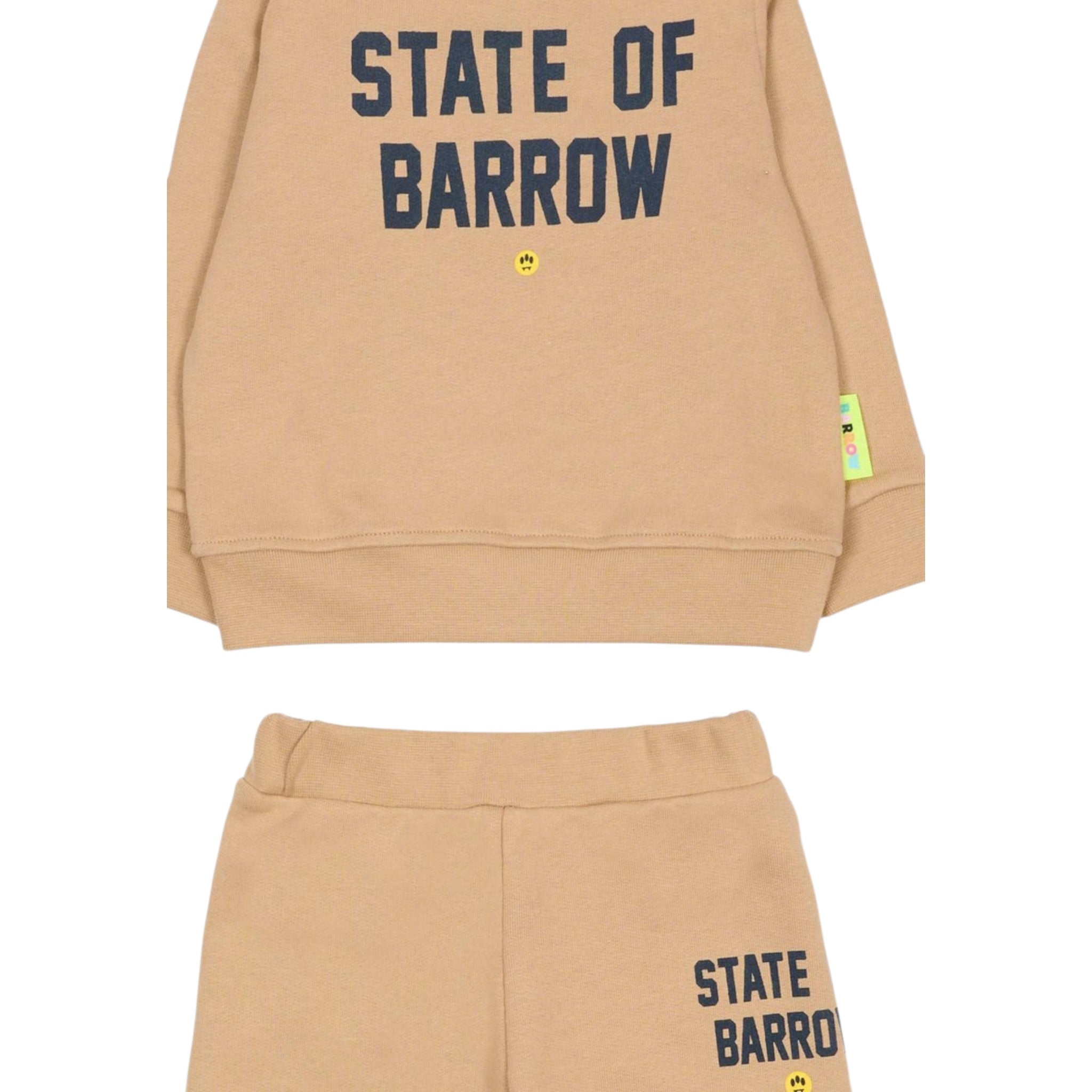 Barrow Kids Completo tinta unita 2Pz Felpa-Pantalone Beige per Neonato F5BKUNTP213 BEIGE BARROW KIDS 