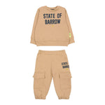 Barrow Kids Completo tinta unita 2Pz Felpa-Pantalone Beige per Neonato F5BKUNTP213X BEIGE BARROW KIDS 