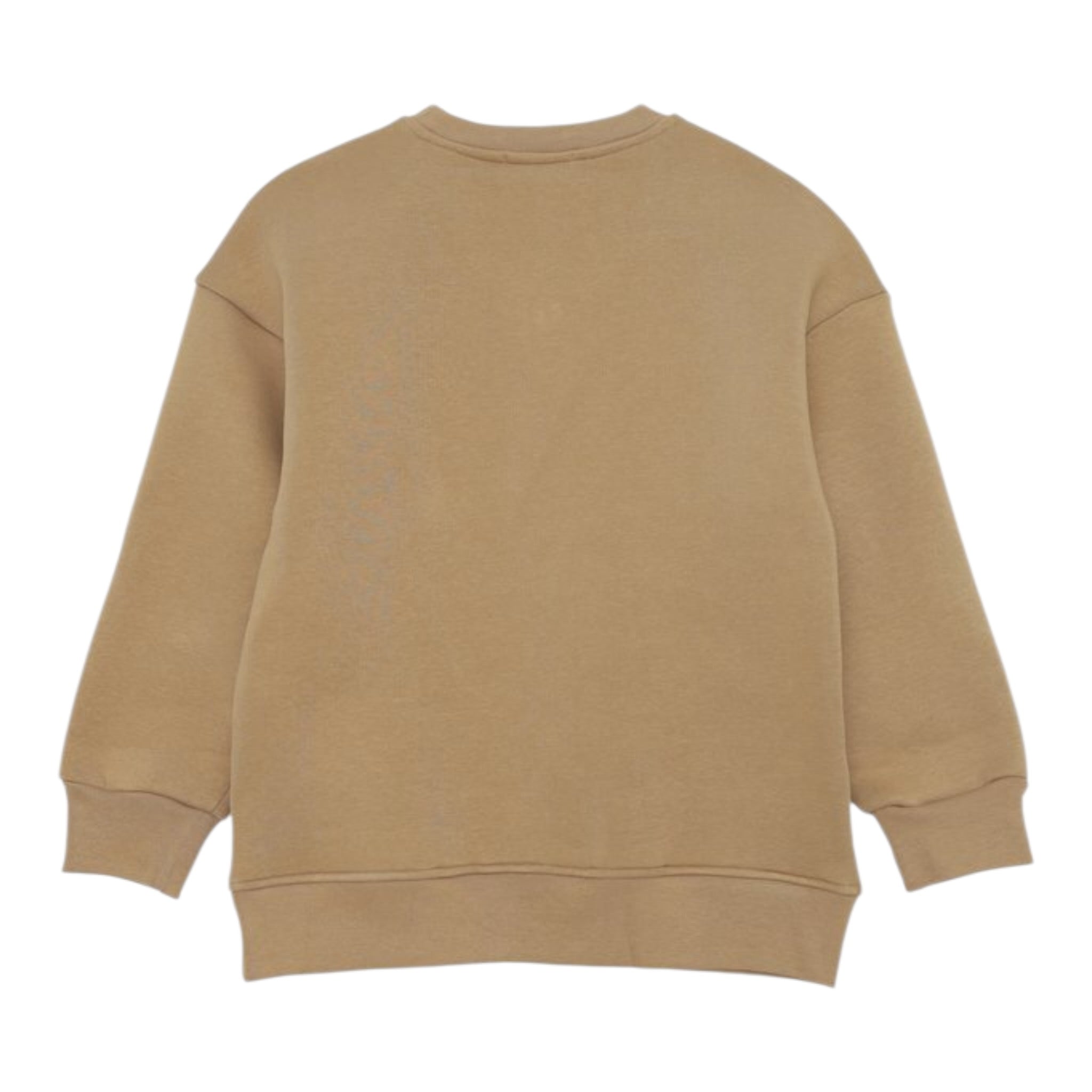 Barrow Kids Felpa Chiusa Girocollo con Stampa Beige per Bambino SW237 BEIGE BARROW KIDS 