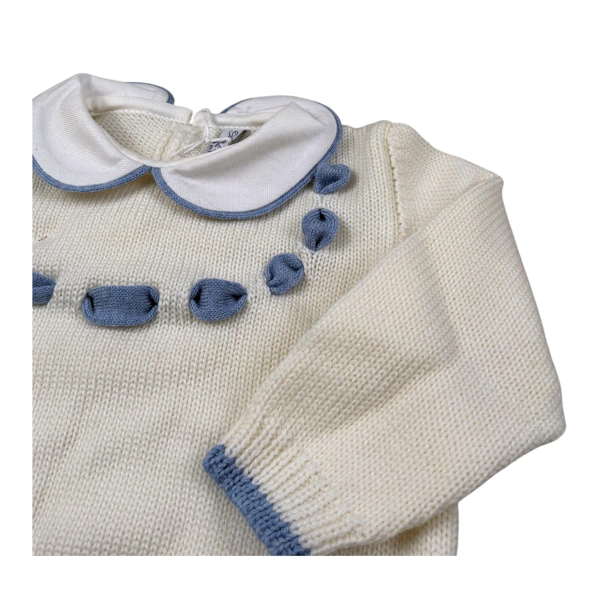 Bebe' Di Almy Completo 2 Pezzi Maglia-Pantalone Bicolore Panna/Azzurro per Neonato 2P18 PANNA/AZZURRO BEBE' DI ALMY 