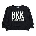 Bikkembergs Felpa Chiusa Girocollo tinta unita con Logo Nero per Bambino BK3306 NERO BiKKEMBERGS 