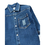 Bikkembergs Camicia In Denim tinta unita Blu per Neonato BK3392 BLU BiKKEMBERGS 