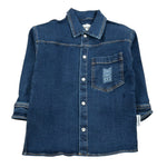 Bikkembergs Camicia In Denim tinta unita Blu per Neonato BK3392 BLU BiKKEMBERGS 
