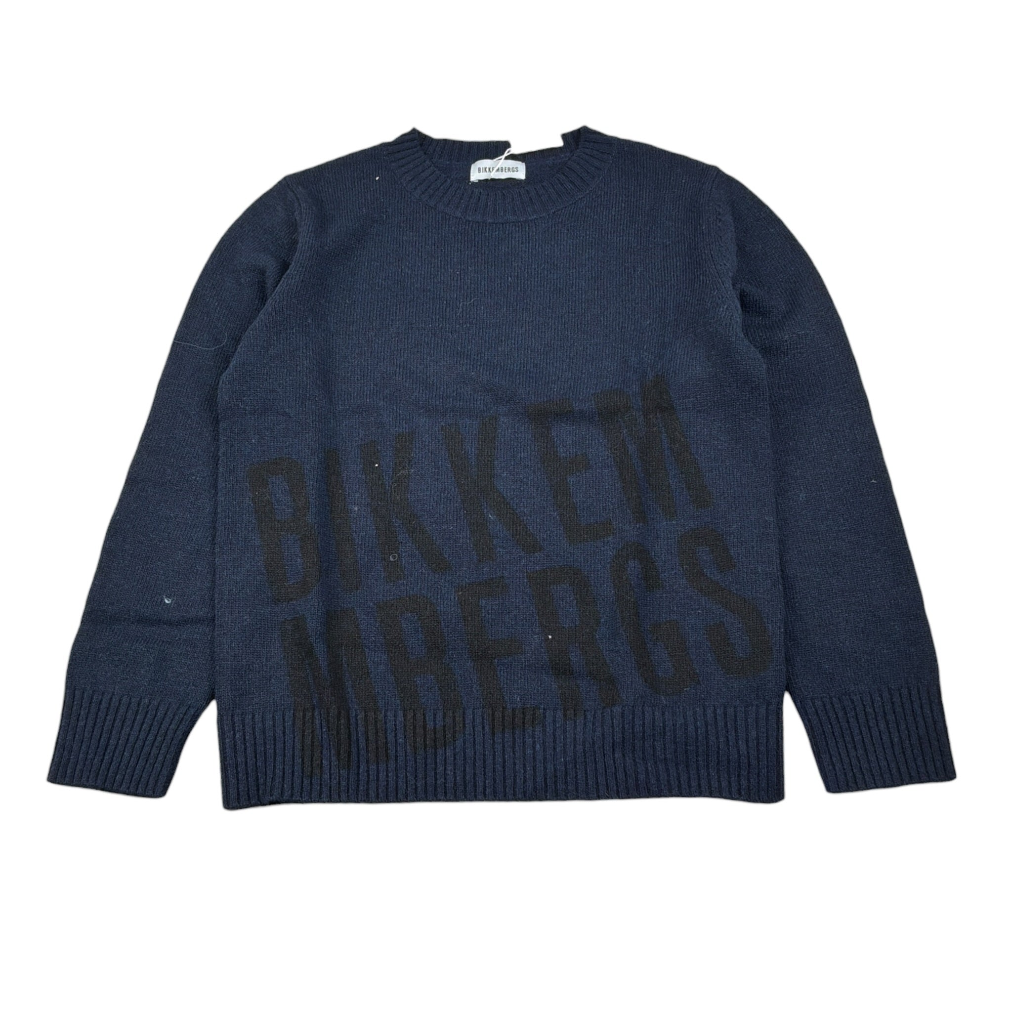 Bikkembergs Maglia Collo Alto tinta unita con Stampa Blu per Bambino BK3674 BLU BiKKEMBERGS 