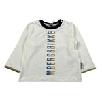 Bikkembergs Shirt Girocollo tinta unita con Stampa Panna per Neonato BK3839 PANNA BiKKEMBERGS 