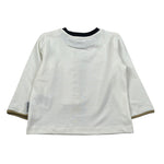 Bikkembergs Shirt Girocollo tinta unita con Stampa Panna per Neonato BK3839 PANNA BiKKEMBERGS 