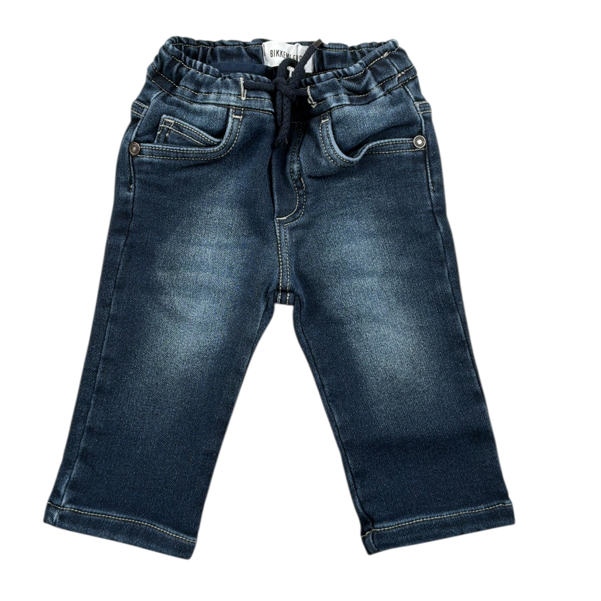 Bikkembergs Jeans tinta unita con Elastico In Vita Blu per Neonato BK3880 BLU BiKKEMBERGS 