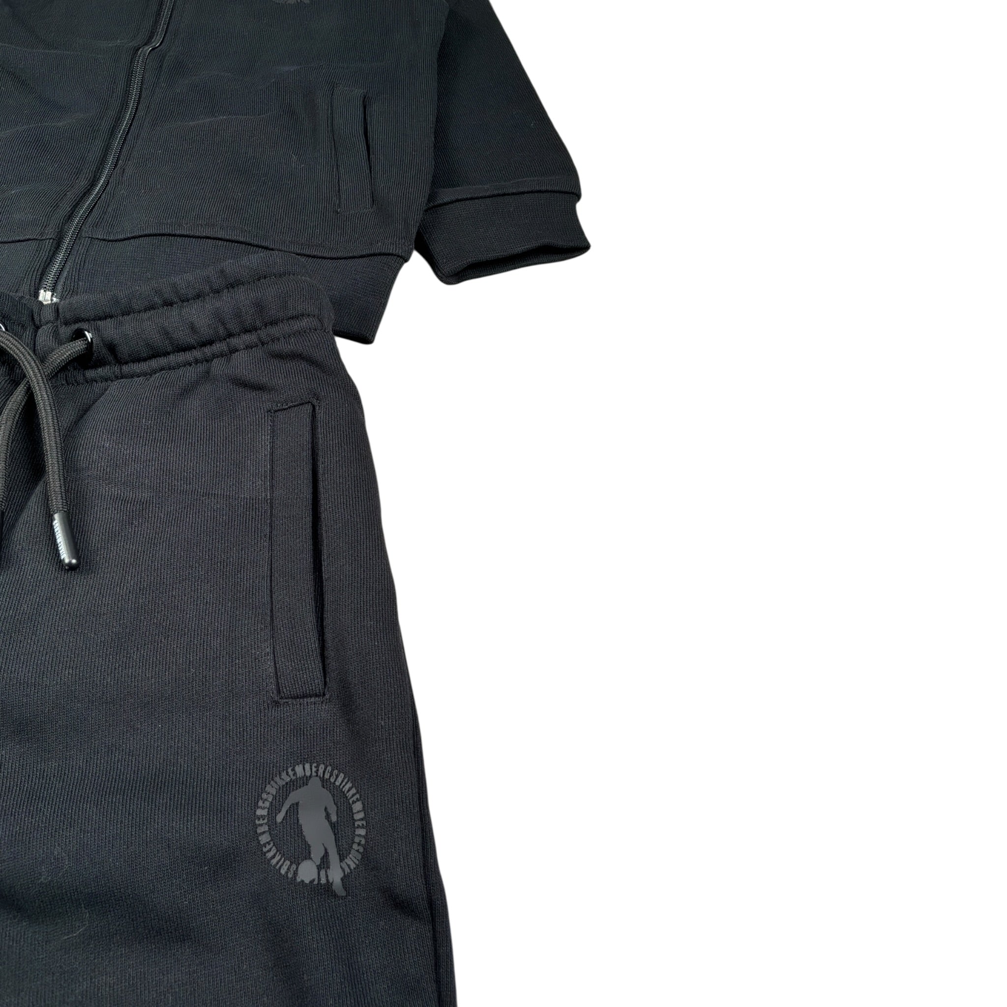 Bikkembergs Completo 2 Pezzi Felpa-Pantalone tinta unita Nero per Bambino BK3894 NERO BiKKEMBERGS 