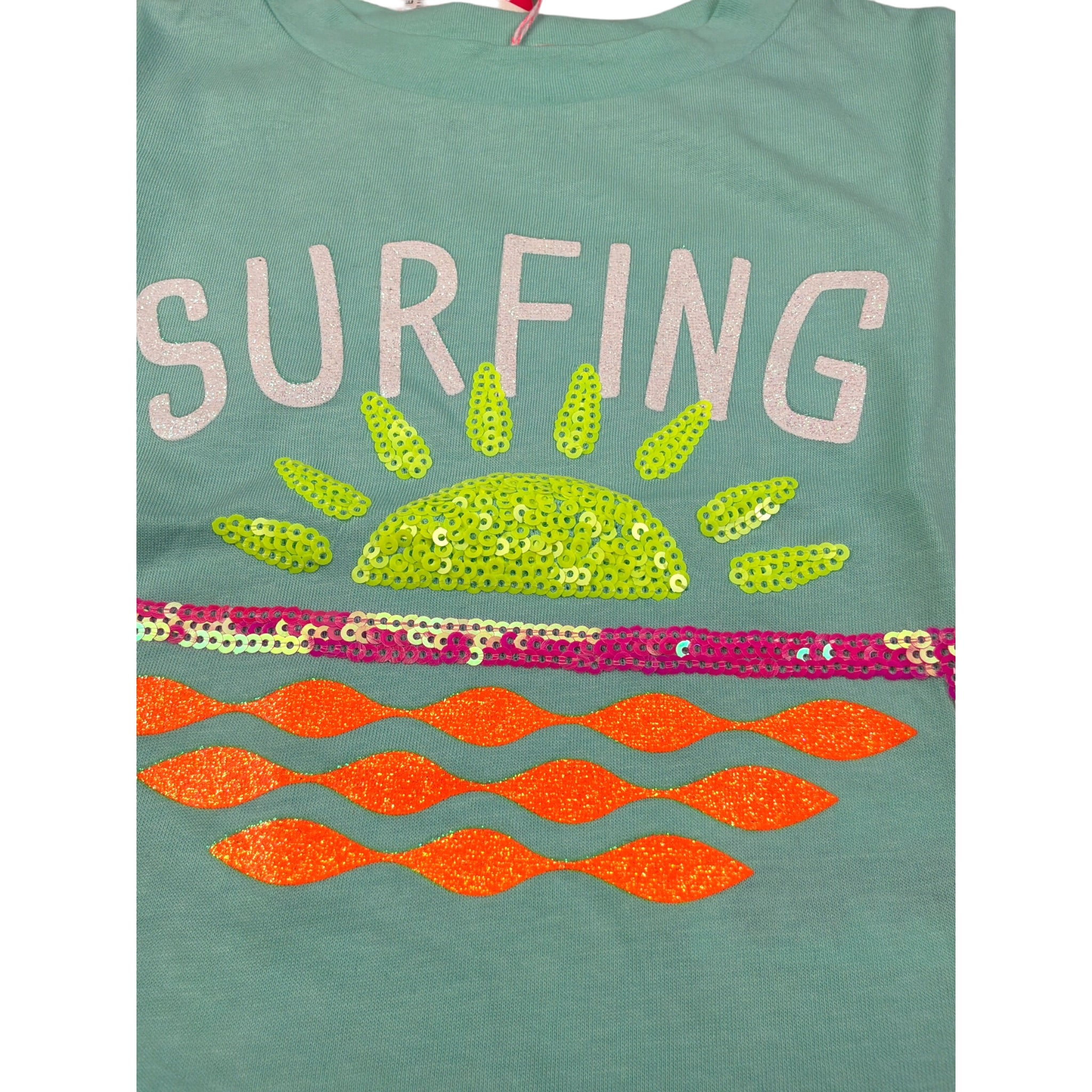 Billieblush T-Shirt Girocollo tinta unita con Stampa Verde Acqua per Bambina U20949 VERDE ACQUA BillIEBLUSH 