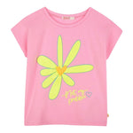 Billieblush T-Shirt Girocollo tinta unita con Stampa Rosa per Neonata U20955 ROSA BillIEBLUSH 