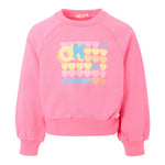 Billieblush Felpa Chiusa Girocollo tinta unita con Stampa Rosa Fluo per Neonata U21035N ROSA FLUO BillIEBLUSH 