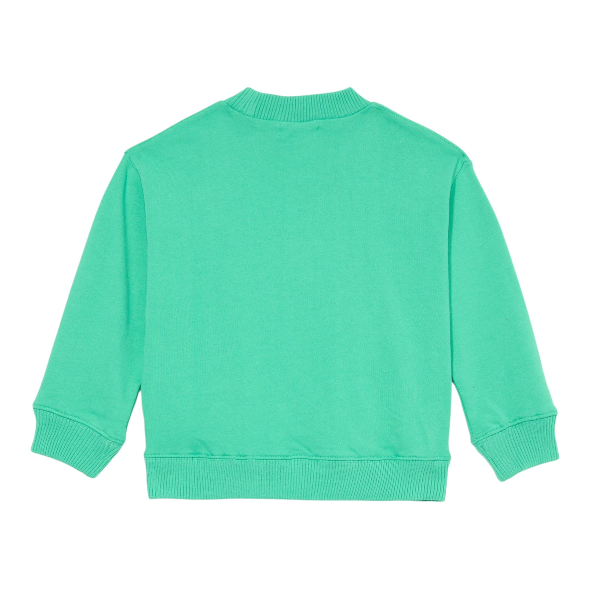 Billieblush Felpa Chiusa Girocollo tinta unita con Stampe Verde per Bambino U21162 VERDE BillIEBLUSH 